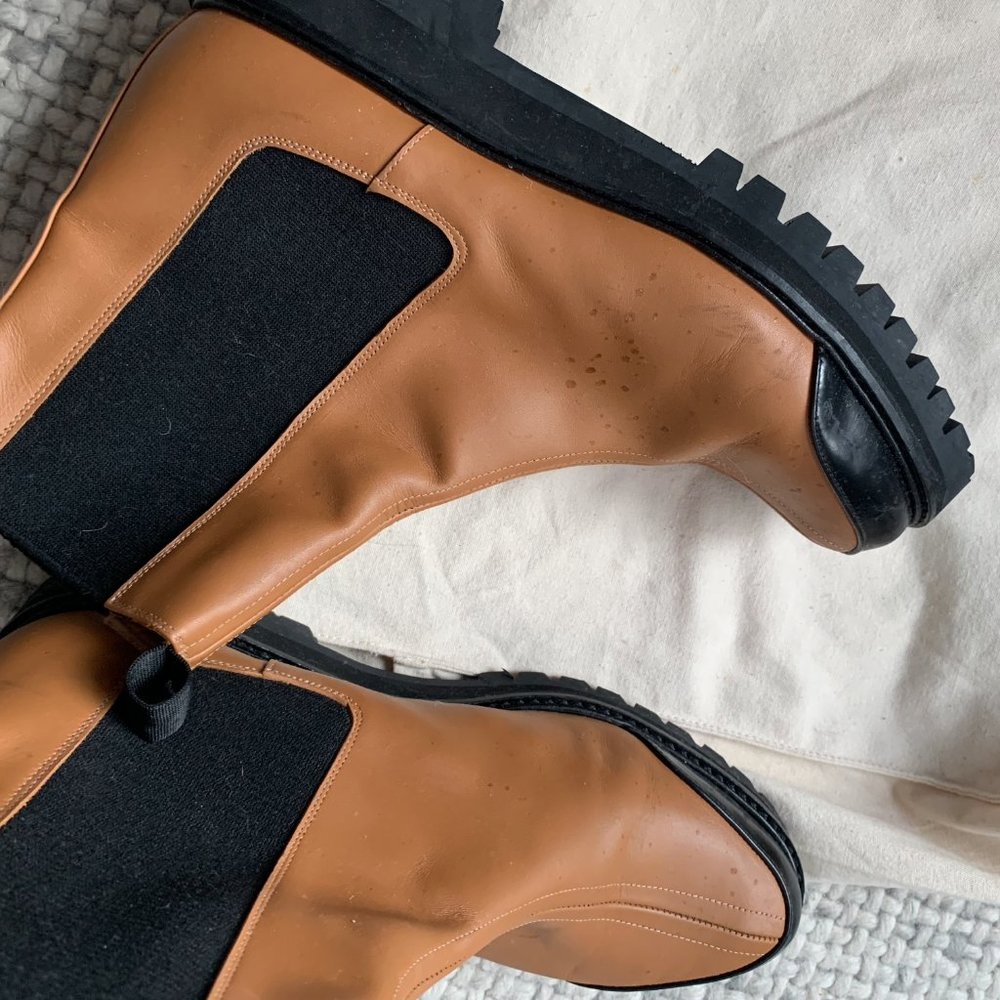 Flattered Sally Rubber-Trimmed Leather Boots - Picture 7 of 7